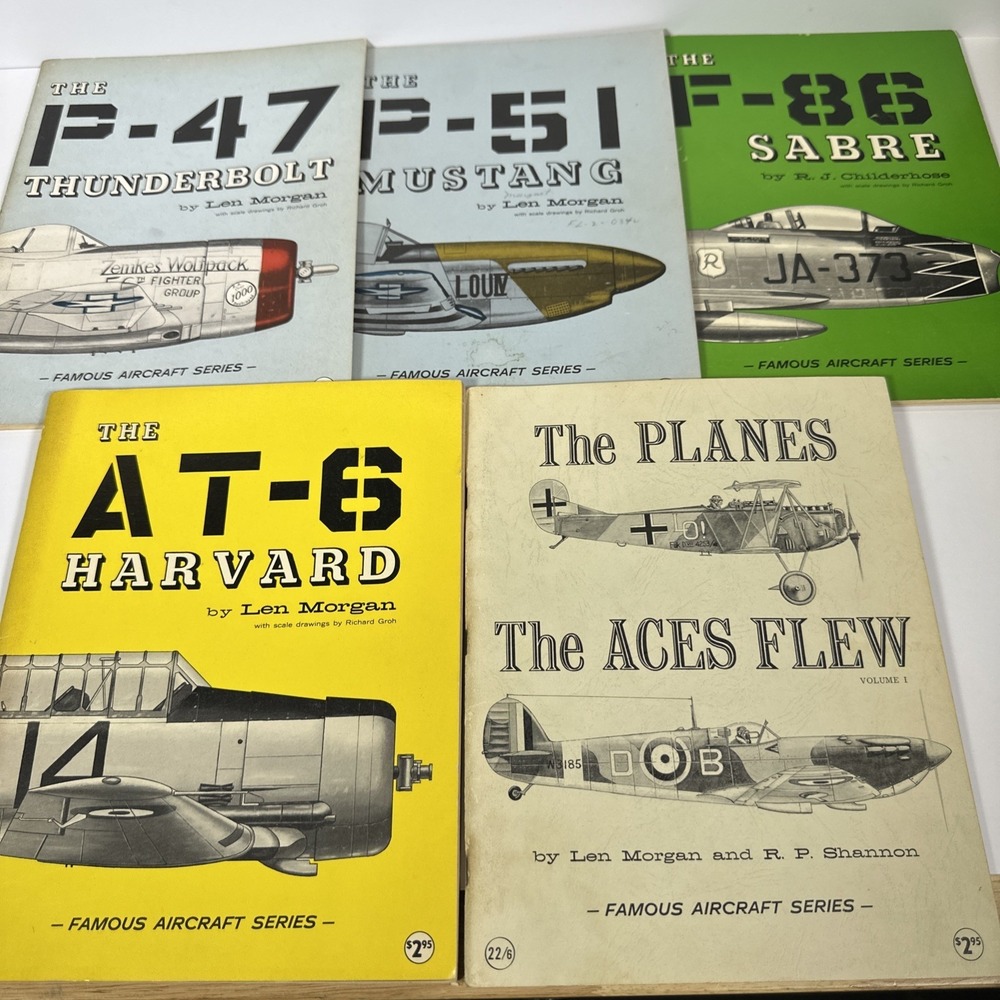 Famous Aircraft Series Lot of 4 P-51 P-47 AT-6 The Planes The Aces Flew F-86